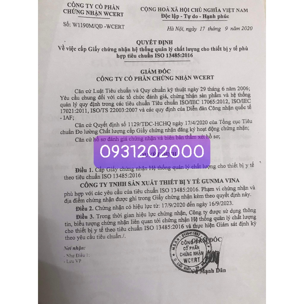 Khẩu trang y tế  4 lớp Gunma Vina HỘP 50 CÁI có giấy quai ép chắc chắn