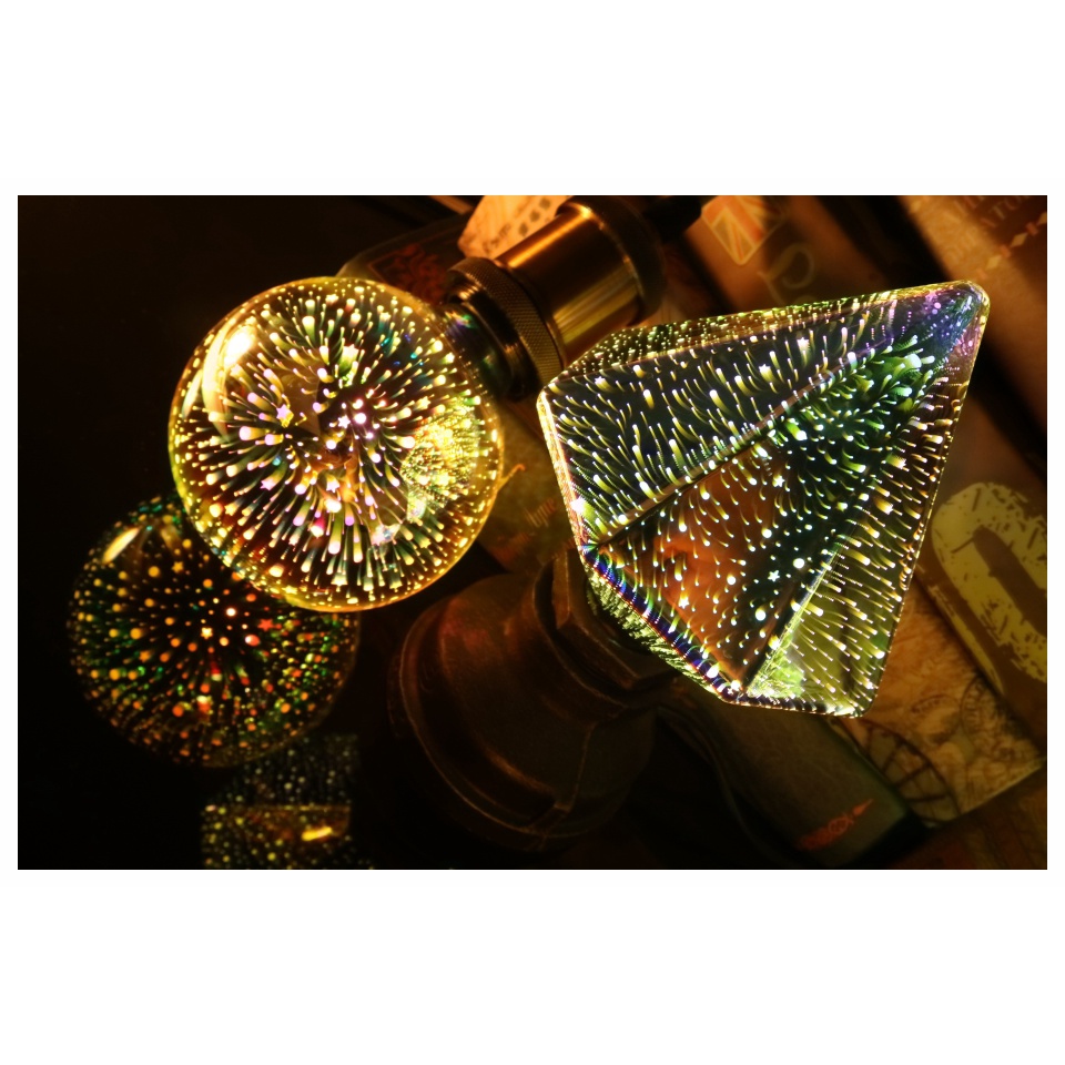 Bóng Đèn LED E27 6W AC 85-265V Hình Pháo Hoa 3D Phong Cách Vintage