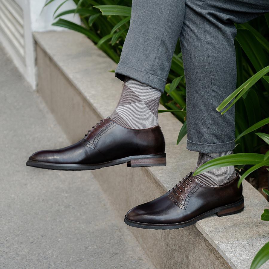 Giày Tây Nam LAFORCE Buộc Dây Cao Cấp GNLA135-1-CF Tặng Tất Nam Cao Cấp