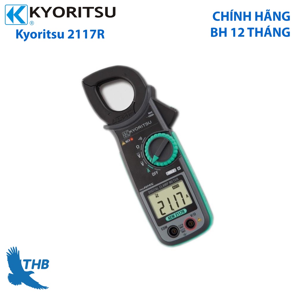 Ampe kìm Kyoritsu 2117R đo dòng AC, hiển thị màn hình điện tử