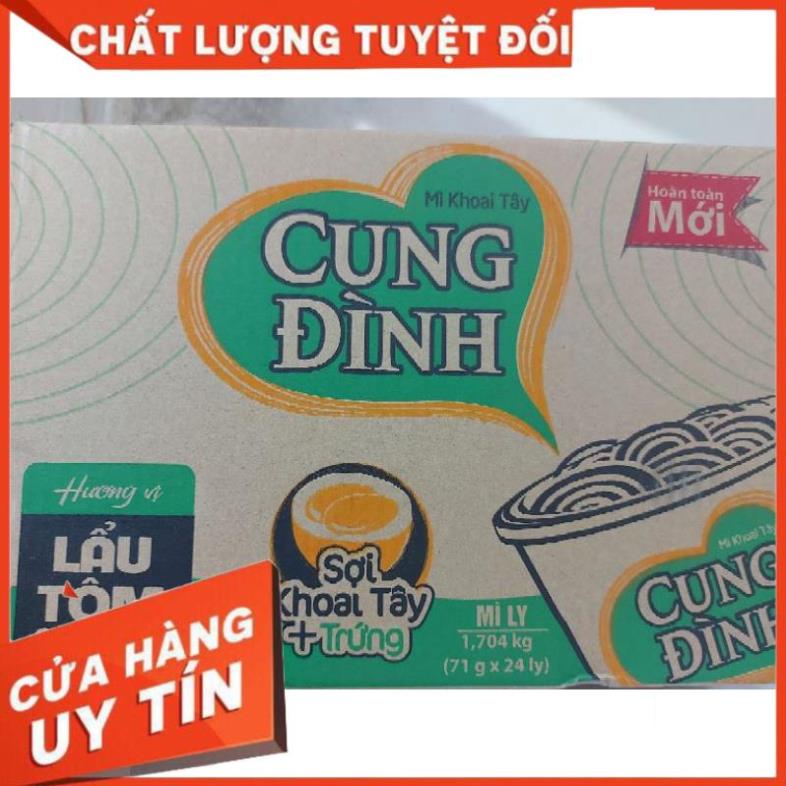 Mì Cung Đình Ly ( ĐỦ VỊ  ) - 1 Thùng 24 ly /65gram /1gói