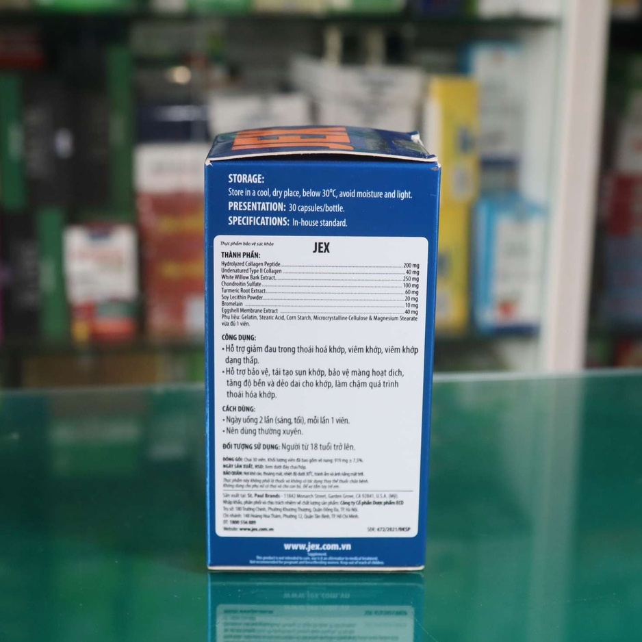 {Mẫu mới} Jex Max - hỗ trợ giảm đau, tăng cường tái tạo sụn khớp, tăng độ bền, dẻo dai, giảm đau xương khớp (30 viên)