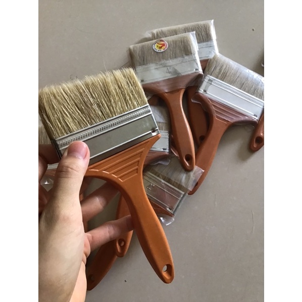 Chổi quét sơn, cọ sơn cán nhựa đa năng loại 4”