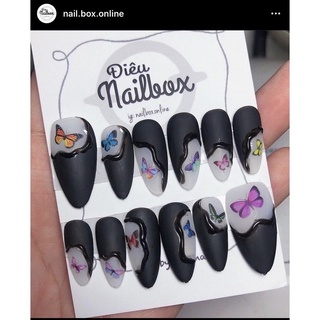Móng úp nailbox đen lì