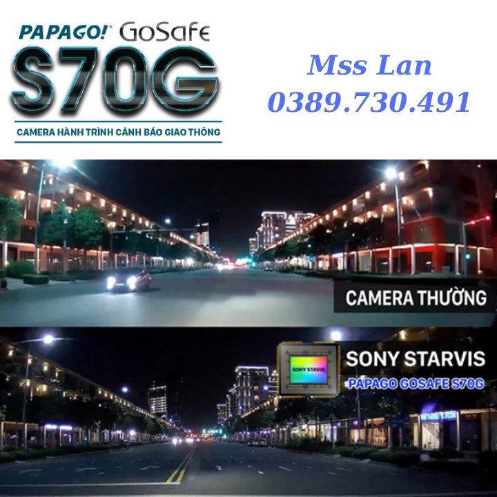 Camera Hành Trình Ô Tô VIETMAP PAPAGO GoSafe S70G - Camera Hành Trình Cảnh Báo Giao Thông