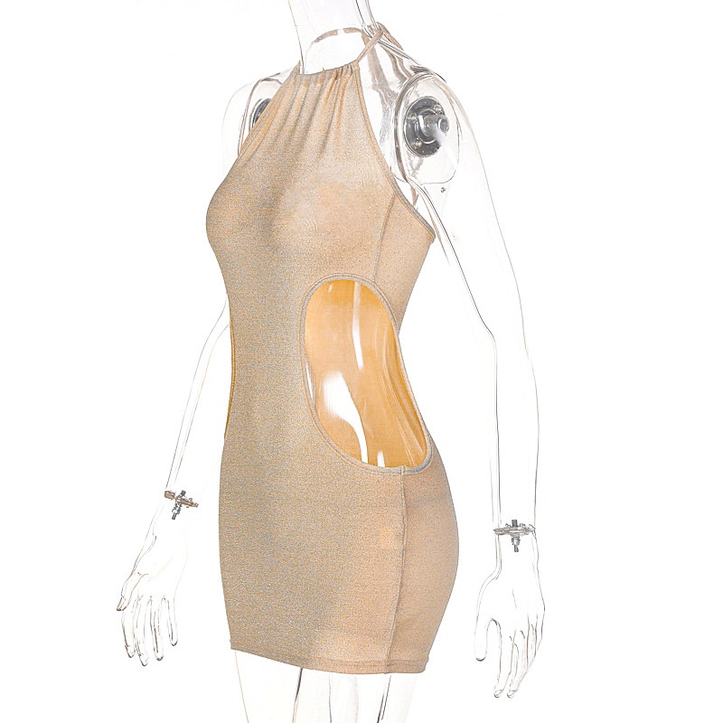 DUNEA Đầm Mini Ôm Eo Lấp Lánh Gợi Cảm Cho Nữ