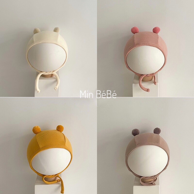 Mũ cục bông cho bé 0-12m Min Bé Bé
