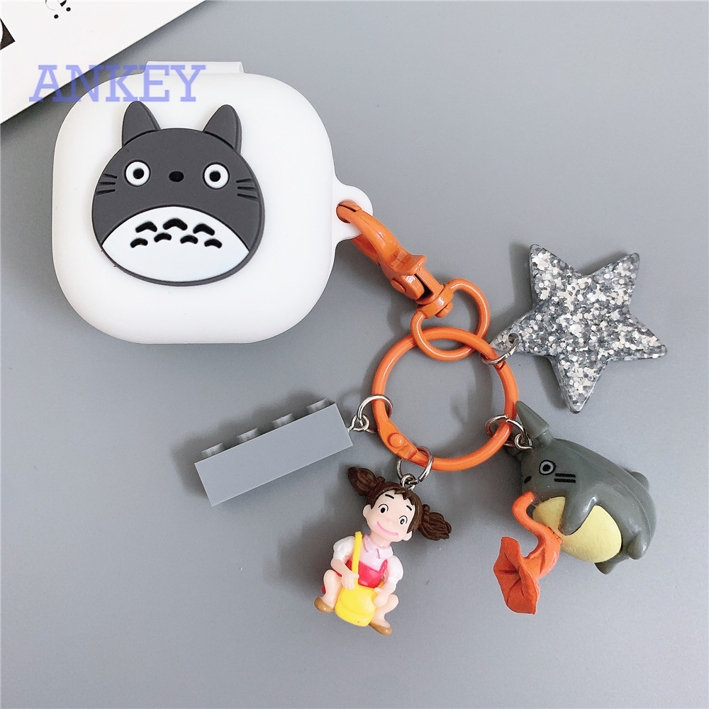 Samsung Galaxy Buds+ Plus / Buds Live / Buds Pro Case Totoro Cartoon Camera Cute Earphone Cover for Soft Silicone Case with ring Anti-shock Case Headphone Wireless Headset Earbuds Waterproof Case Shockproof Protective Skin Protective Shell