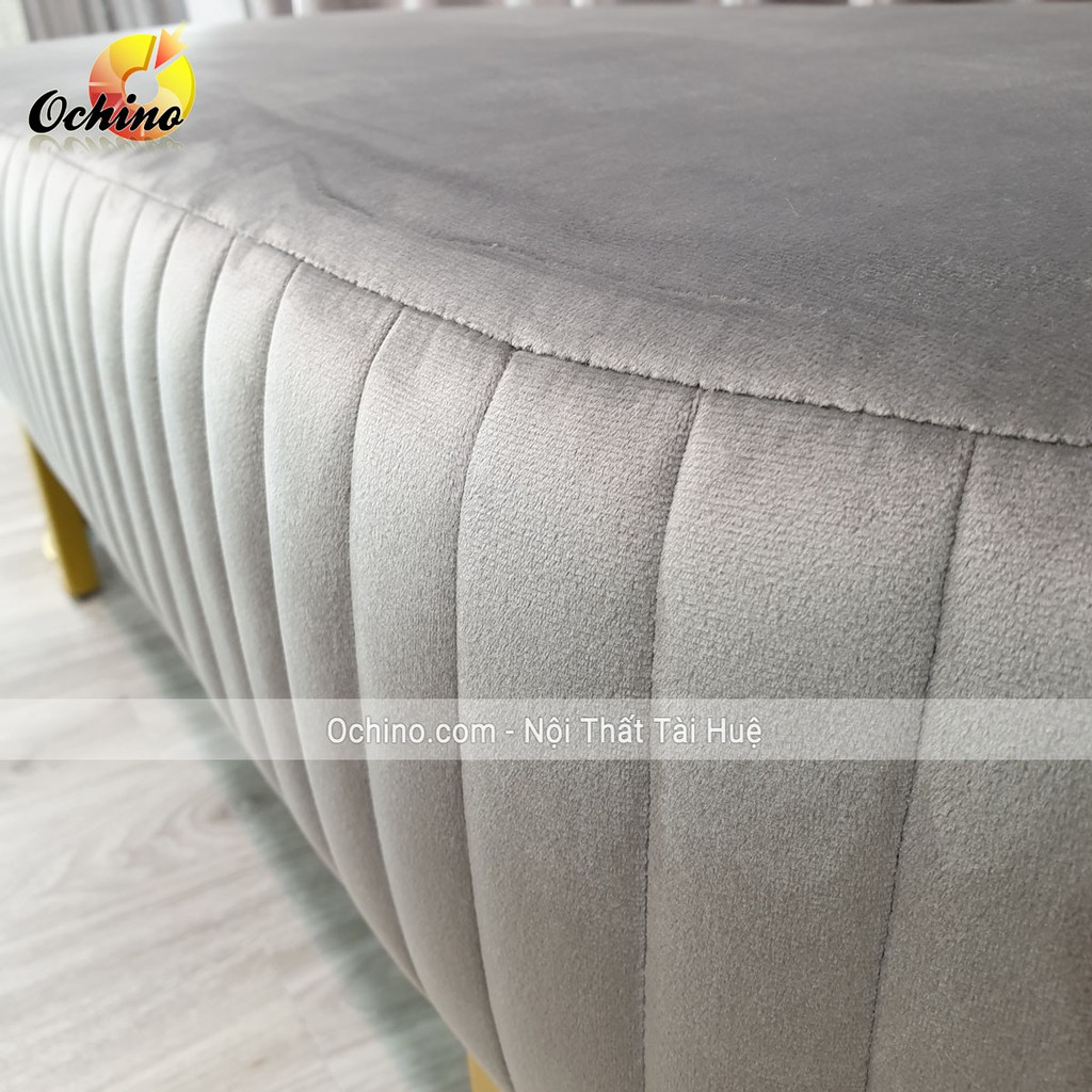 Ghế Dài Sofa Dài 80cm và 1m2, Ghế băng Dài Cho Shop Hình Bầu Dục Chân Vàng Cách Điệu