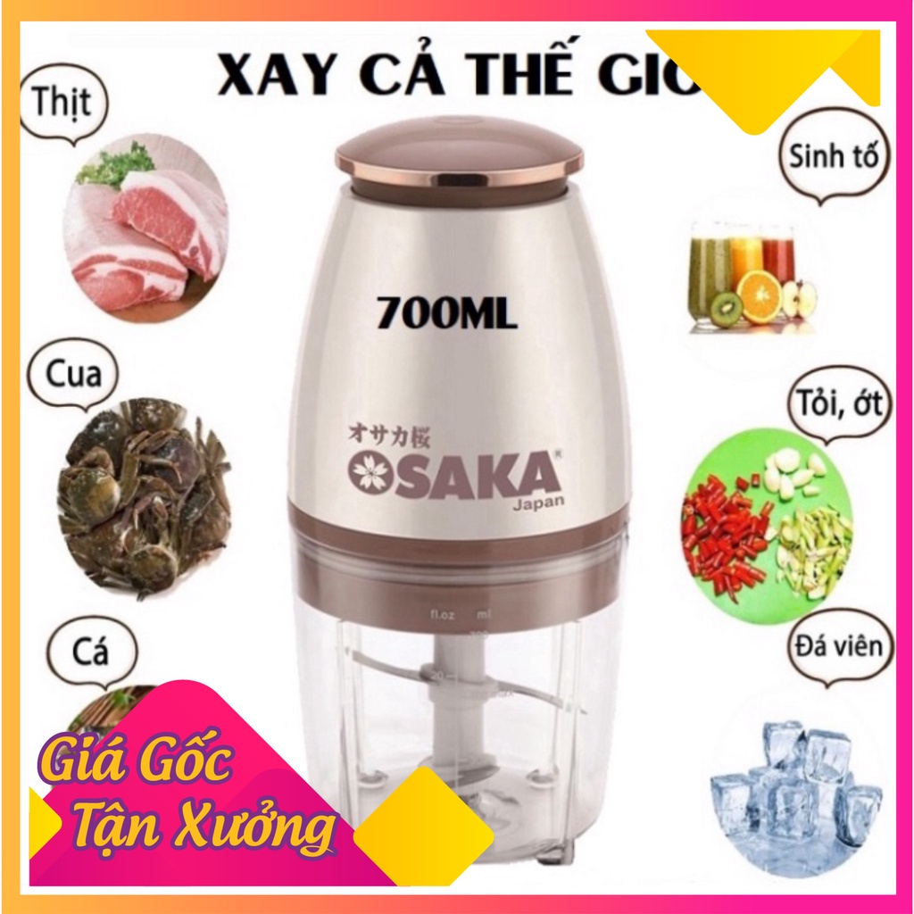 Máy Xay Đa Năng OSAKA Nắp Đồng, Xay Sinh Tố, Xay Thịt, Xay Mọi Loại Thực Phẩm, Nhỏ Gọn, Mạnh Mẽ, Tiện Dụng