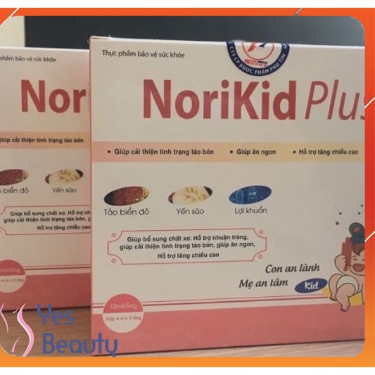 NORIKID PLUS – Giải Pháp Hỗ Trợ Cải Thiện Biếng Ăn, Táo Bón, Tăng Sức Đề Kháng ở Trẻ 06 Tháng – 12 Tuổi (Hộp 20 Ống)