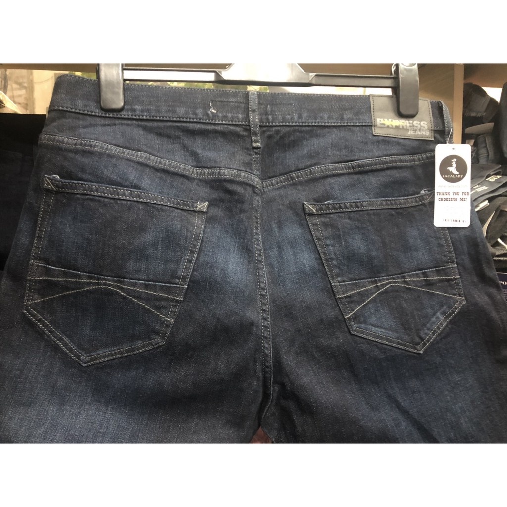 Quần Jeans EXPRESS Nam Bigsize 90-150kg Ống Suông Co Giãn Xanh Đen Classic Fit F lỗi dơ nhẹ - 2315