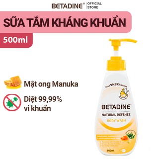 Sữa tắm kháng khuẩn Betadine hương mật ong Manuka chai 500ml