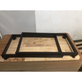Bàn làm việc gỗ cao su chân sắt gấp 50*100*75