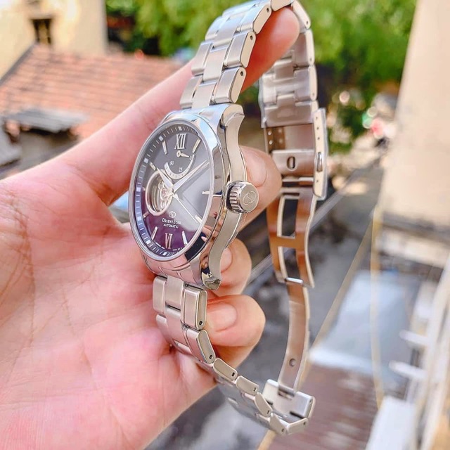 Đồng hồ nam Orient Star Semi Skeleton RE-AT0001L00B máy cơ Automatic, kính Sapphire, hở tim góc 9h, case 39.5mm