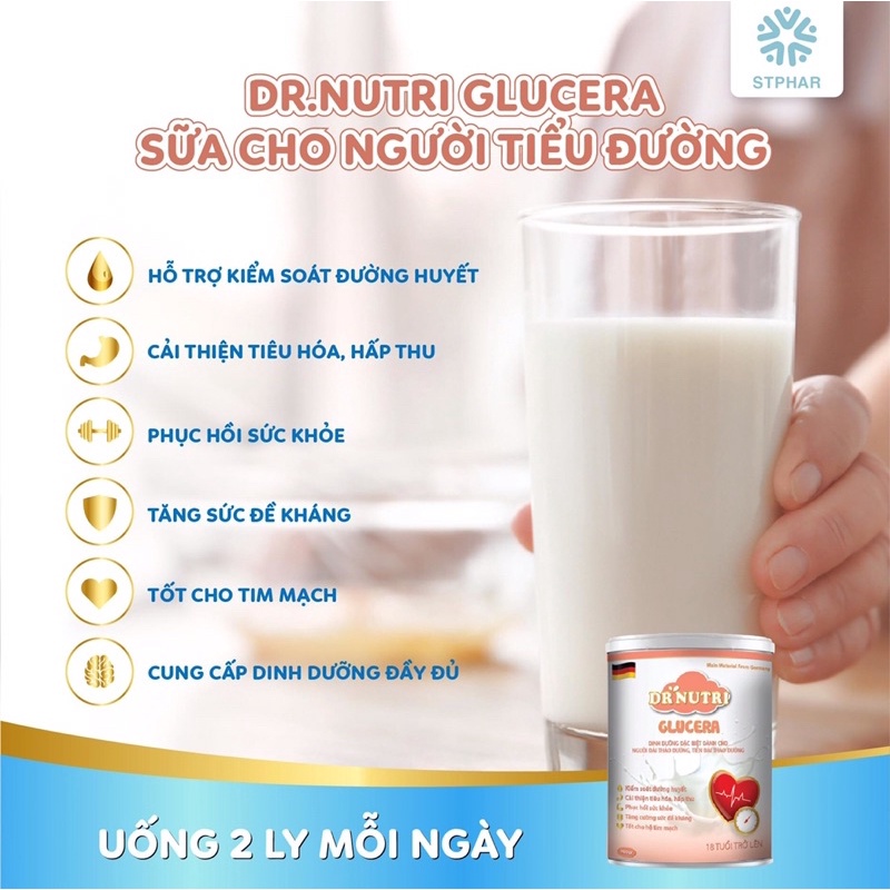 Sữa bột Dr Nutri Glucera (Ổn định đường huyết cho người tiểu đường)