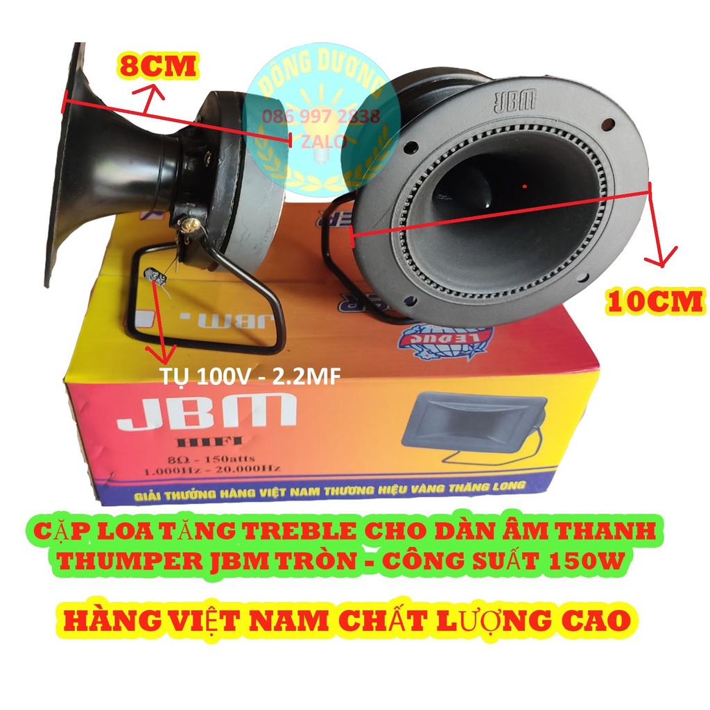 LOA SIÊU TREBLE JBM TRÒN GIÁ 1 ĐÔI - BỔ SUNG TRÉP CHO DÀN ÂM THANH