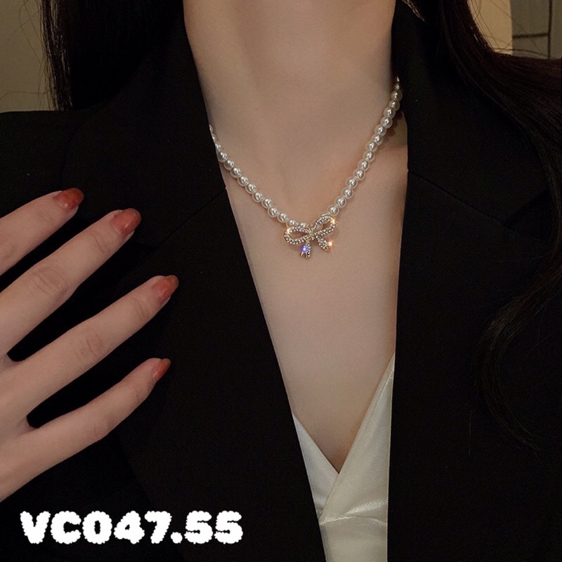 Vòng cổ hạt Ngọc phong cách sang trọng