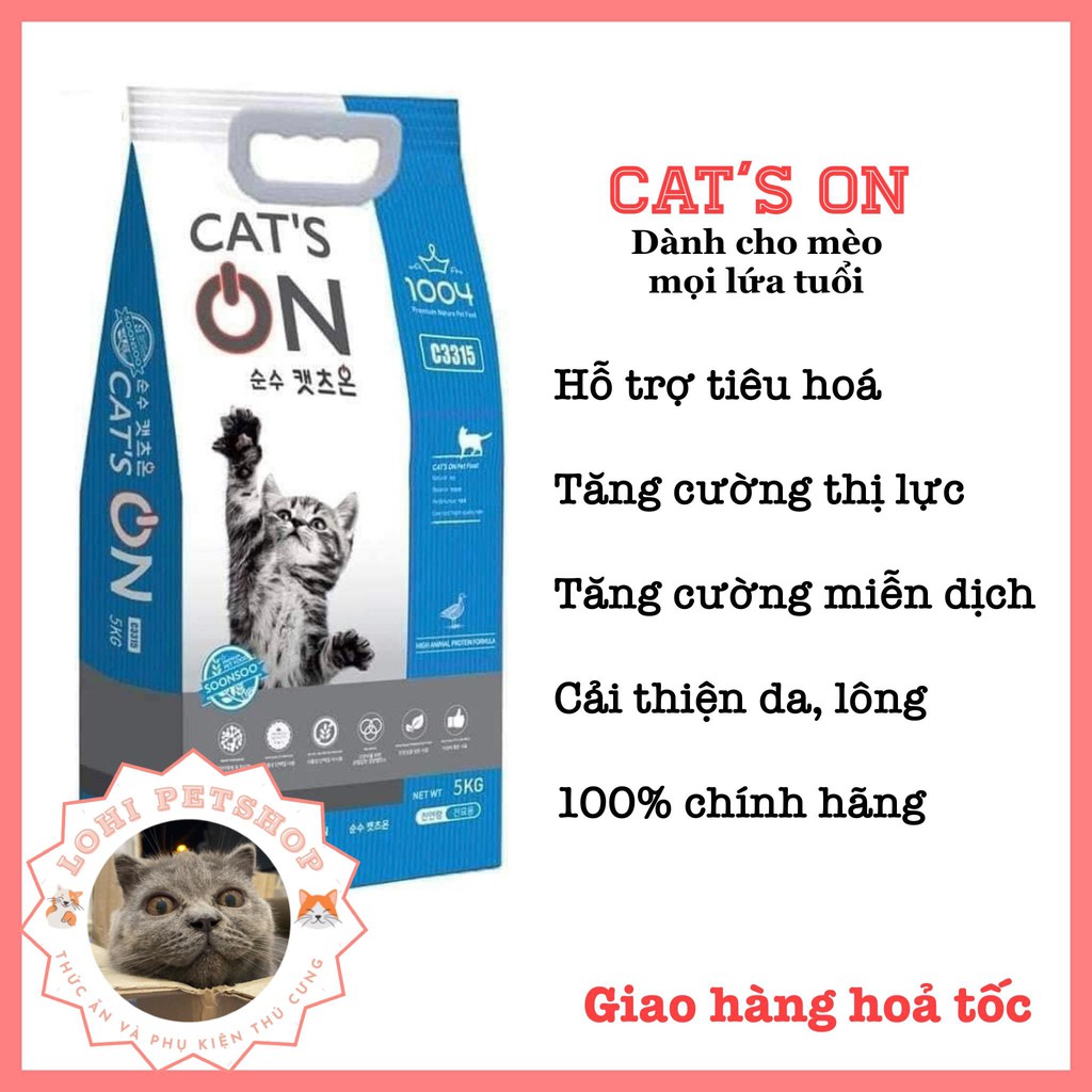 [catson 1kg] Thức ăn hạt cat's on cho mèo - gói lẻ 1kg