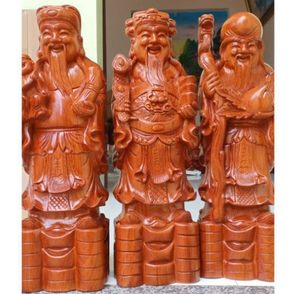 ((GÍA TỐT)) Bộ tam đa phúc lộc thọ làm bằng gỗ -cao 40 cm - RẺ ĐẸP ĐŨNG MẪU