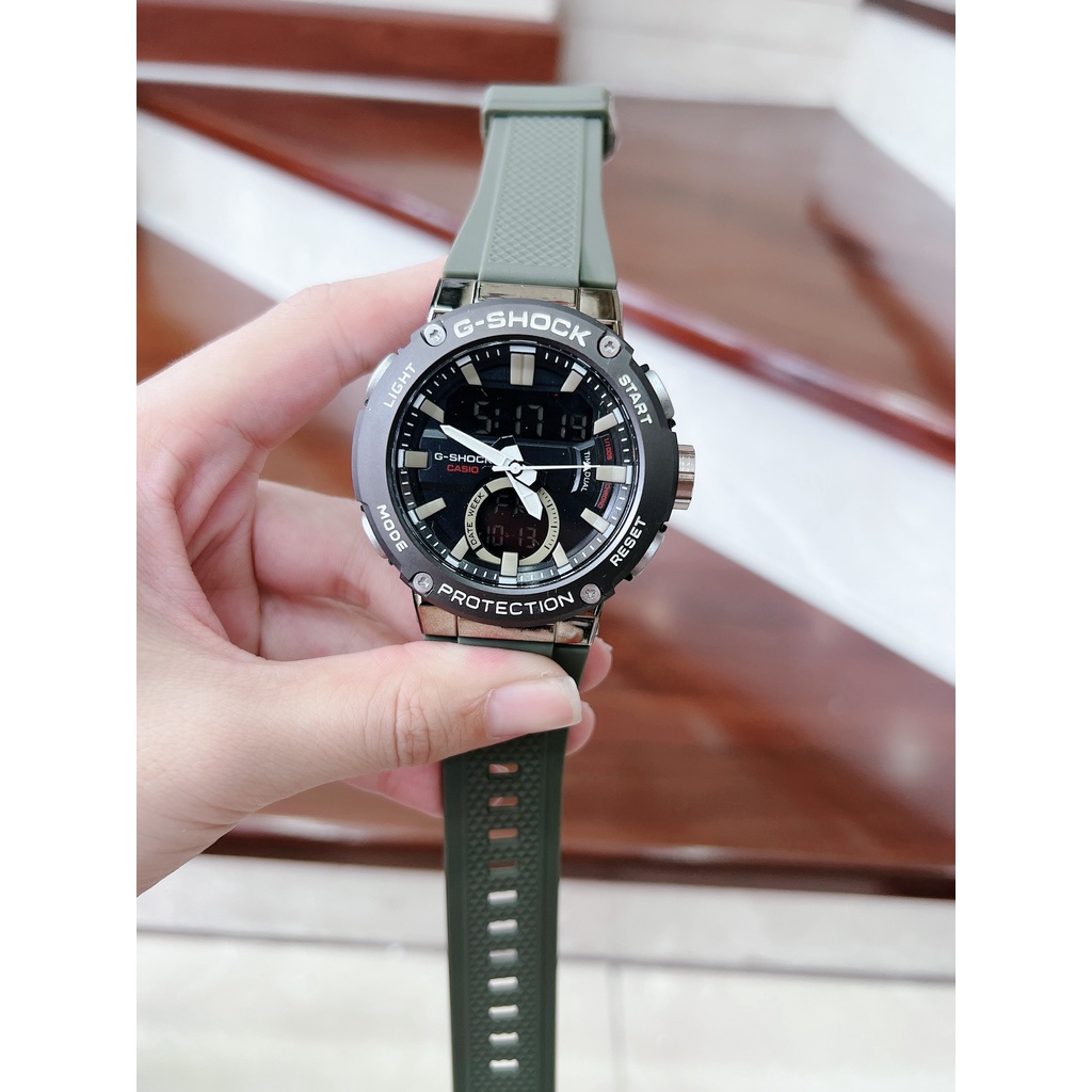 Đồng hồ nam thể thao kim điện tử SHOCK G07 dây nhựa - size 52mm - full chức năng