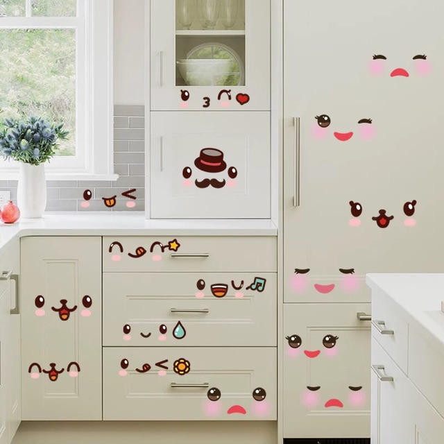 Decal dán- tủ nhựa ghép