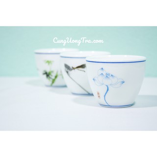 Chén Uống Trà Sứ Ngọc Bích
