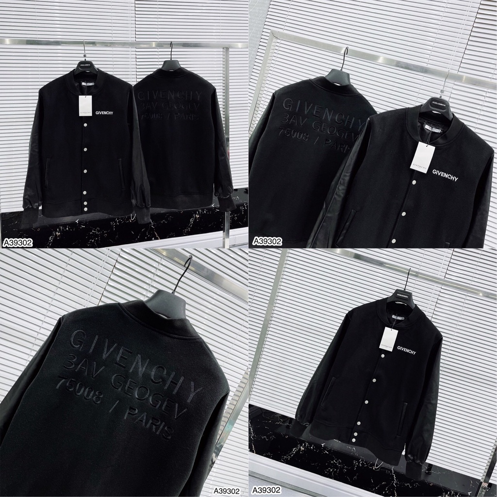 Áo khoác bomber dạ nỉ phối tay da cao cấp - Áo bomber Given nam chất dạ nỉ 2 lớp.