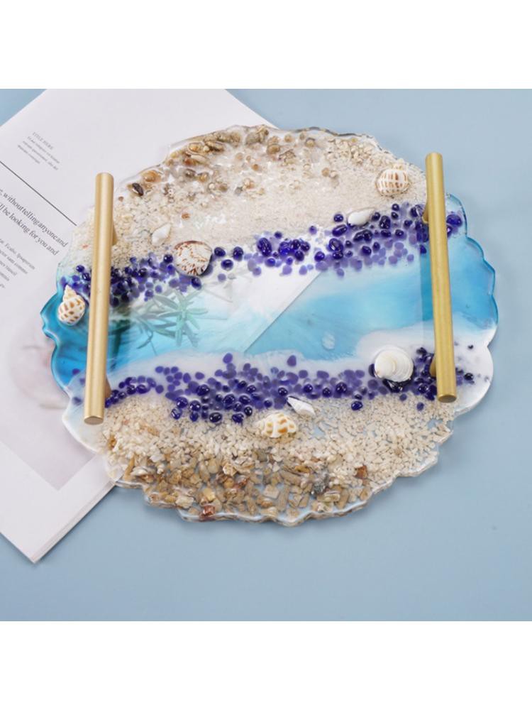 Khuôn silicone làm khay đĩa đựng trái cây epoxy resin pha lê DIY tiện lợi