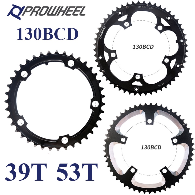 Líp Xích Xe Đạp PROWHEEL 130 BCD 39T / 53T 10 / 11 Tốc Độ Bằng Nhôm / Thép