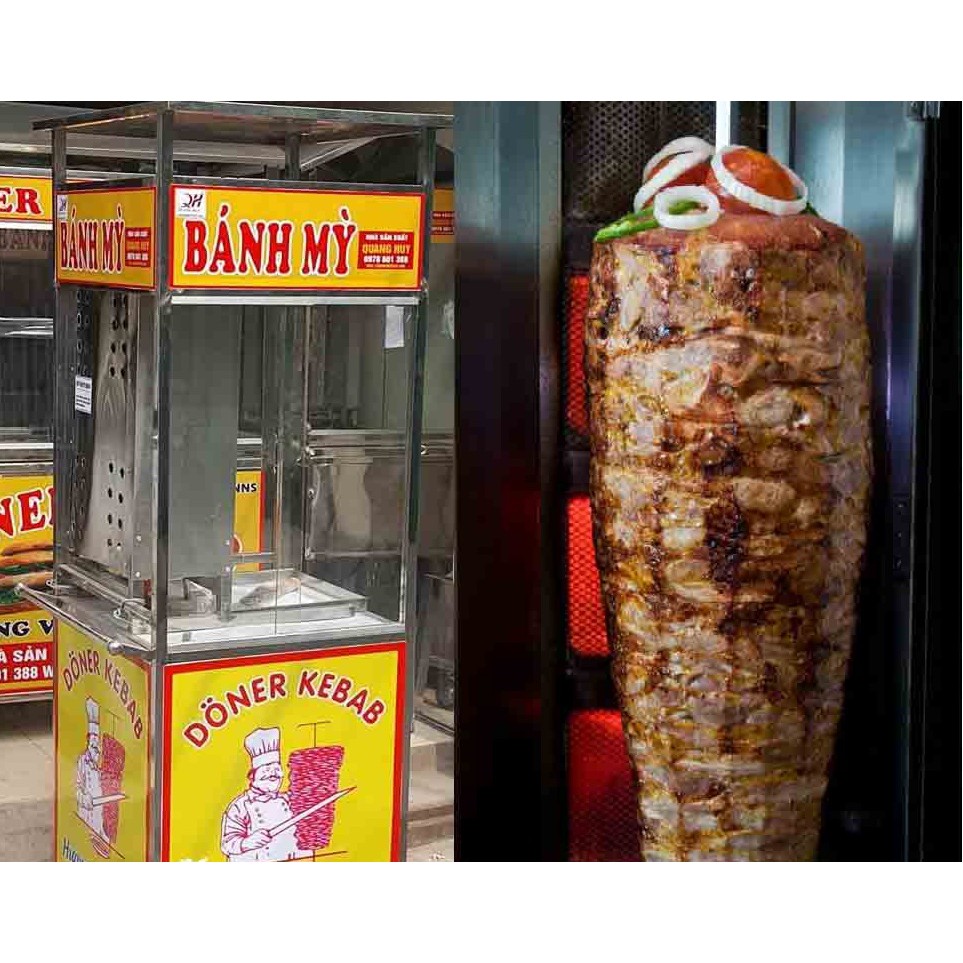 Lò nướng bánh mì Doner Kebab kẹp thịt