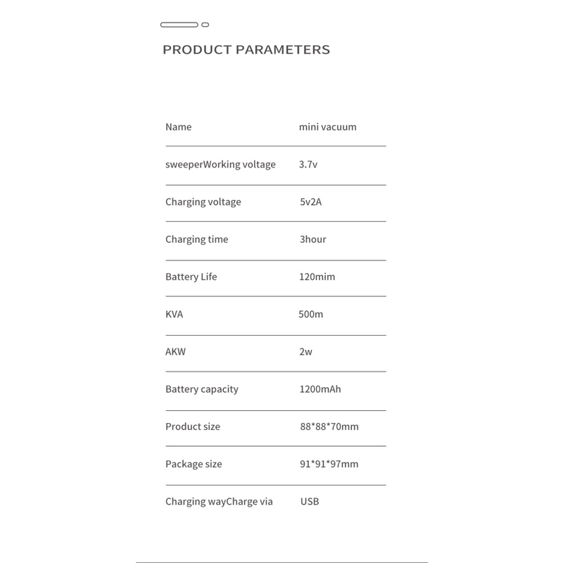 Máy Hút Bụi Mini Tự Động Để Bàn Sạc USB
