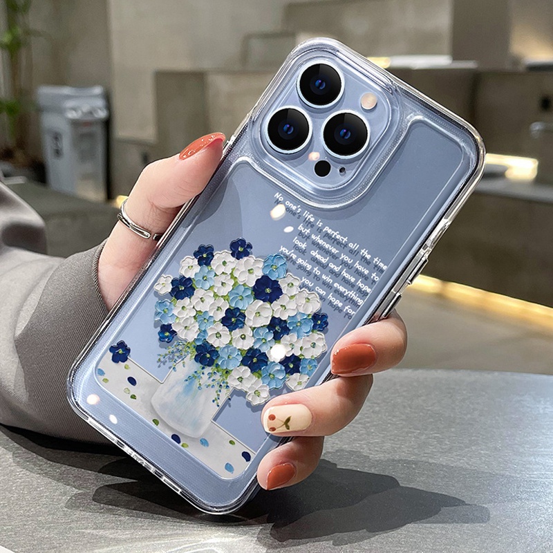 Ốp Điện Thoại DecoPhone Acrylic tpu acrylic Mềm Họa Tiết Hoa Cho iphone 6s 7 8 plus x xs xr 11 12 13 14 15 plus max pro