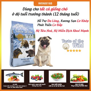 Thức Ăn Cho Chó Pug Taste Of The Wild Bao 500g - Pacific Stream Cá Hồi Xông Khói, Rau Củ Quả