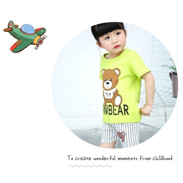 Bộ Thun Cộc Tay - Bộ Quần Áo Phông Ngắn Tay Cho Bé Trai - Timikid Store