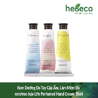 Kem Dưỡng Da Tay Cấp Ẩm, Làm Mềm Da Innisfree Jeju Life Perfumed Hand Cream 30ml - Hàn Quốc Chính Hãng