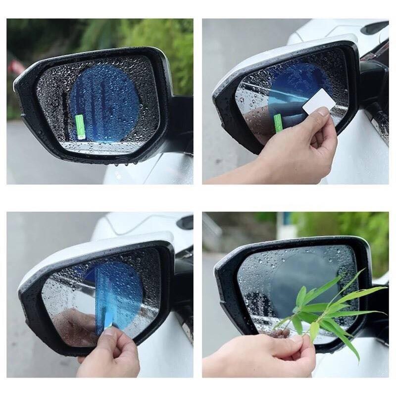 Bộ 2 Miếng Dán Chống Bám Nước Gương Chiếu Hậu Xe Hơi