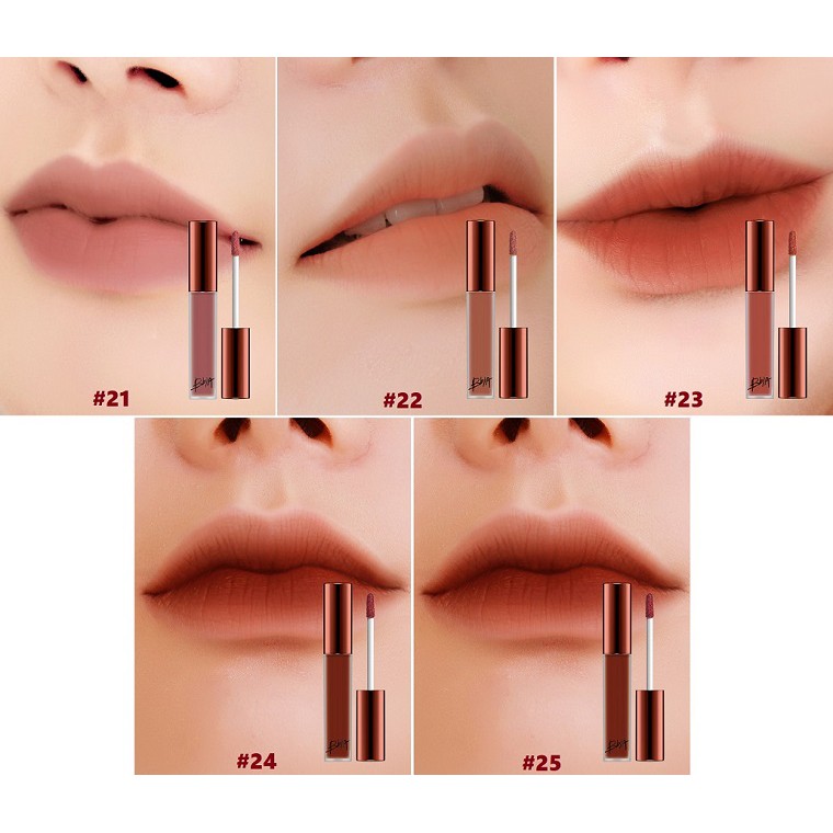 Son kem Bbia Last Velvet Lip Tint Màu 25 #đỏ nâu trầm siêu đẹp