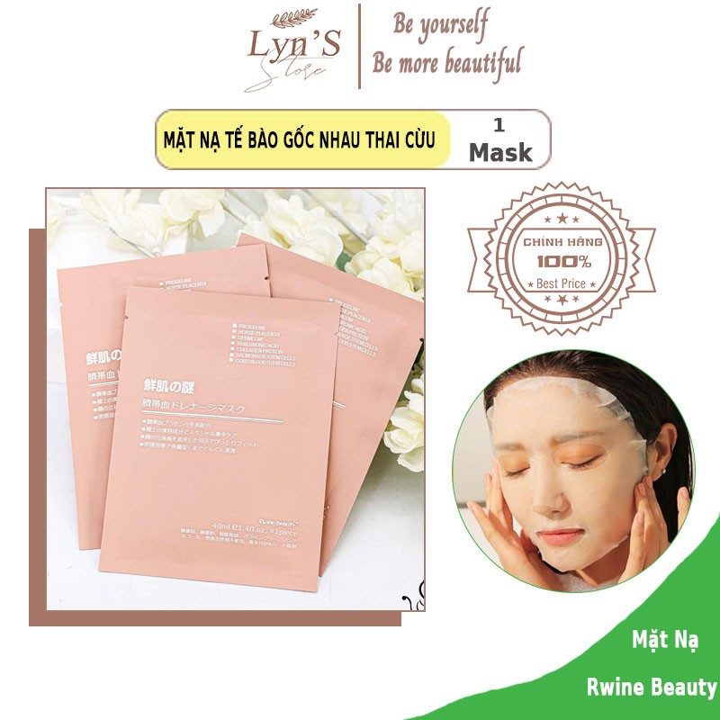 Mặt Nạ Nhau Thai Cừu  💘 𝑭𝑹𝑬𝑬𝑺𝑯𝑰𝑷 💘  Mặt Nạ Tế Bào Gốc - Mask Cuống Rốn Nhật Bản Rwine Beauty