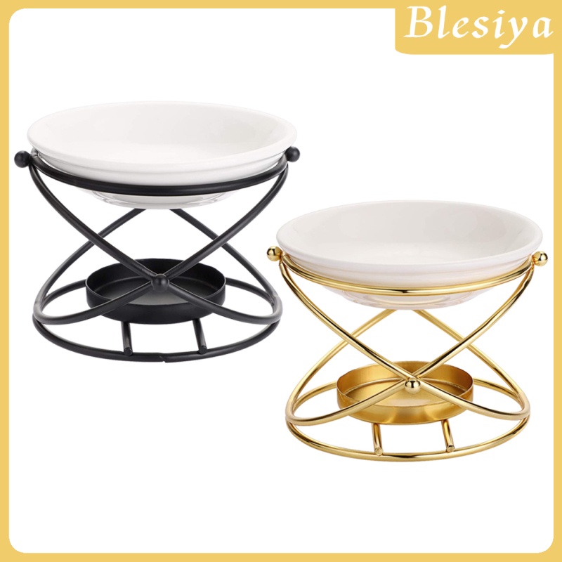 [BLESIYA] Oil Burner Geometric Frame Ceramic Oil Warmer Furnace Yoga Meditation