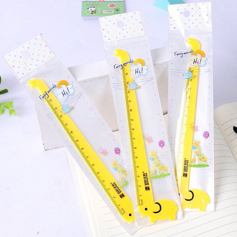 Thước Động Vật Hươu/Voi Dễ Thương 15cm