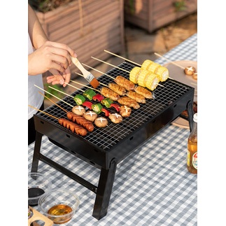 Bếp nướng than hoa nướng ngoài trời BBQ chất liệu inox cao cấp- Có Chân Đế, Tay Cầm Xếp Gọn Tiện Lợi T60