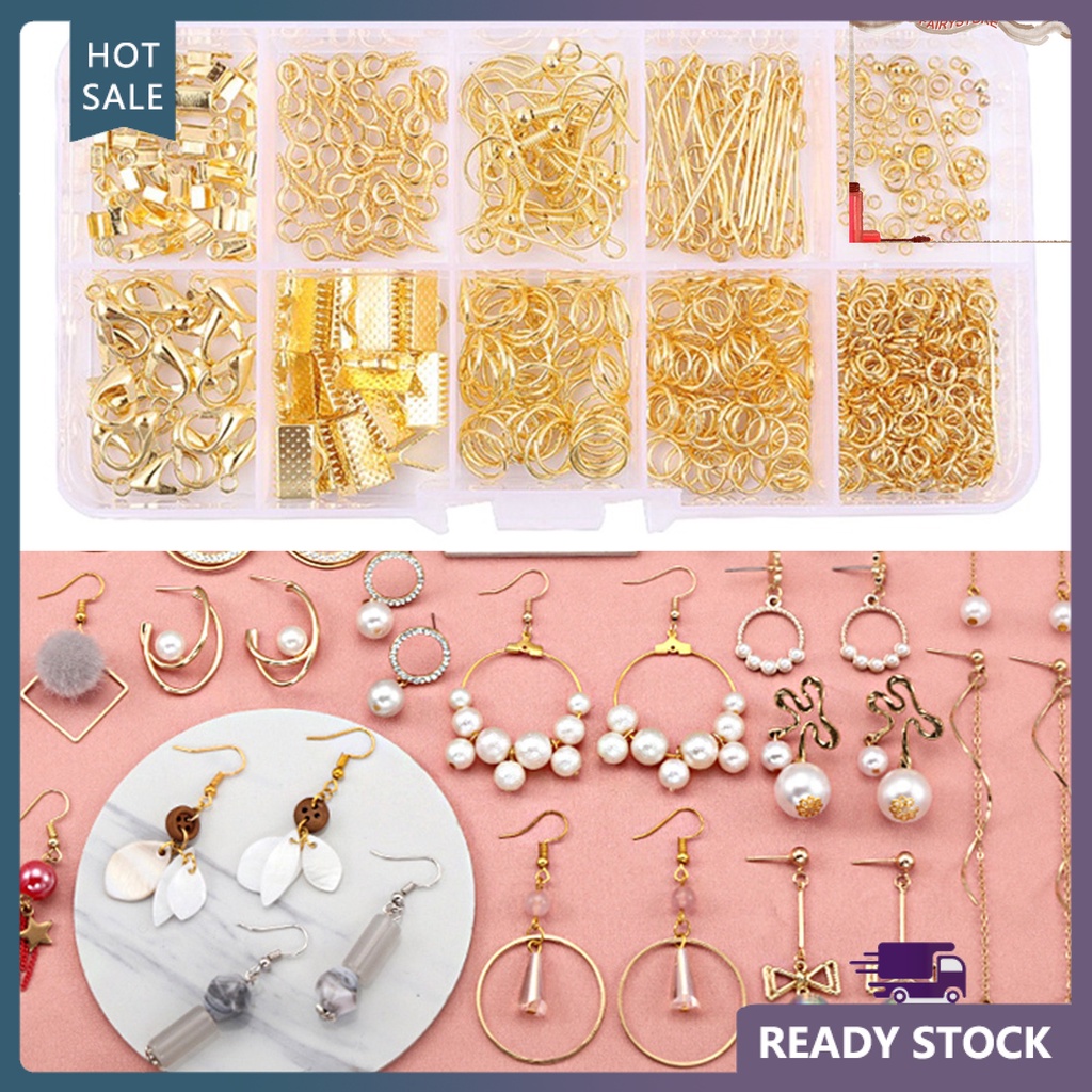 Set 710 Phụ Kiện Làm Đồ Trang Sức Thủ Công Bằng Kim Loại Có Móc