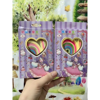 Gấp sao dạ quang kèm Sticker