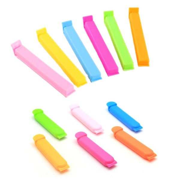 Set 10 Kẹp Miệng Túi Thực Phẩm Bằng Nhựa Thiết Kế Nhỏ Gọn Tiện Dụng