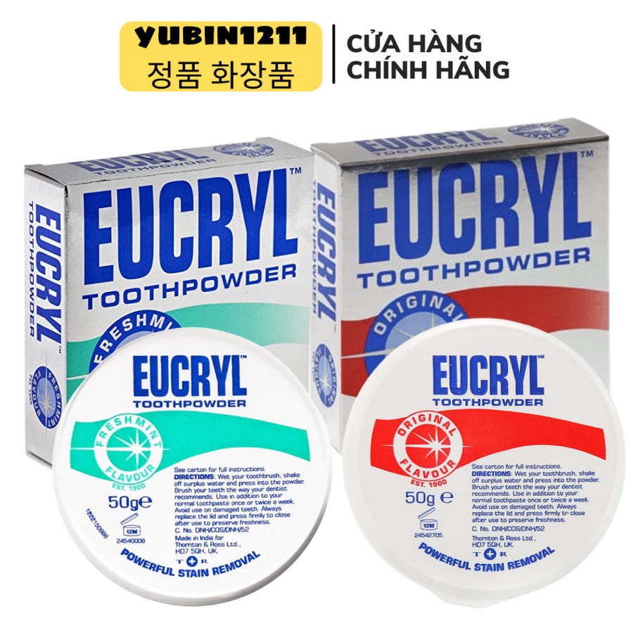 Bột trắng răng Eucryl 50g