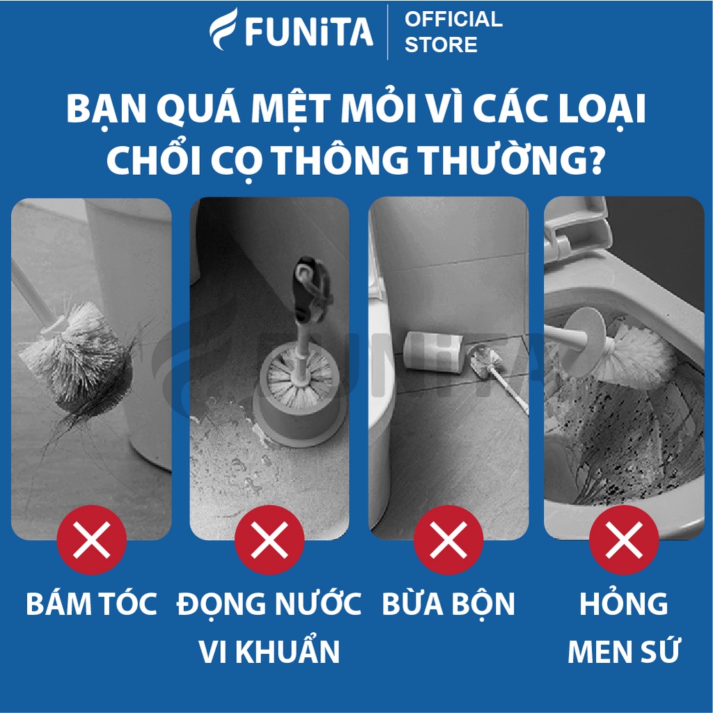 Chổi Cọ Vệ Sinh Thông Minh FUNiTA , Bàn Chải Cọ Rửa Vệ Sinh Silicone Có Bình Chứa Xà Phòng Tiện Dụng FUNiTA MART