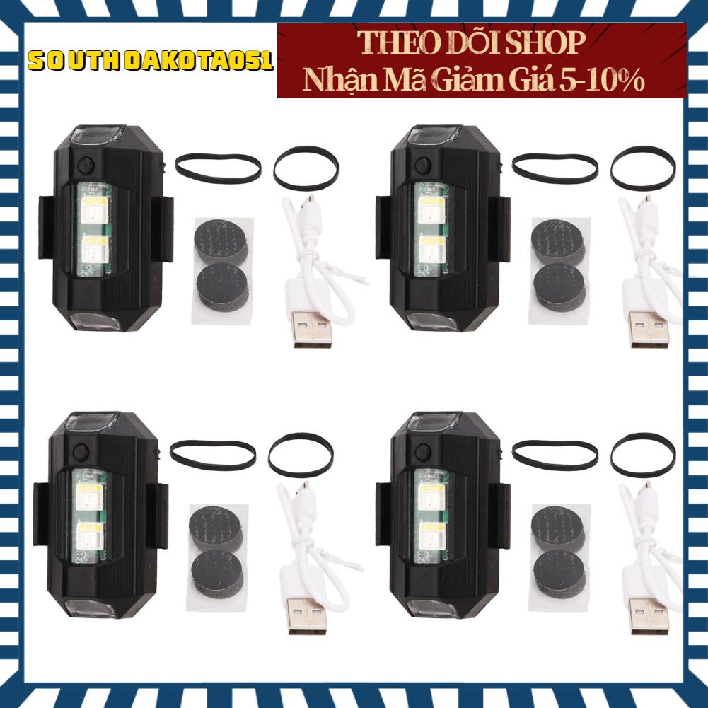 Hàng Sẵn 4 pcs Đèn  LED cảnh báo nhấp nháy 3 màu cho Xe máy ATV đạp【Southdakota051】