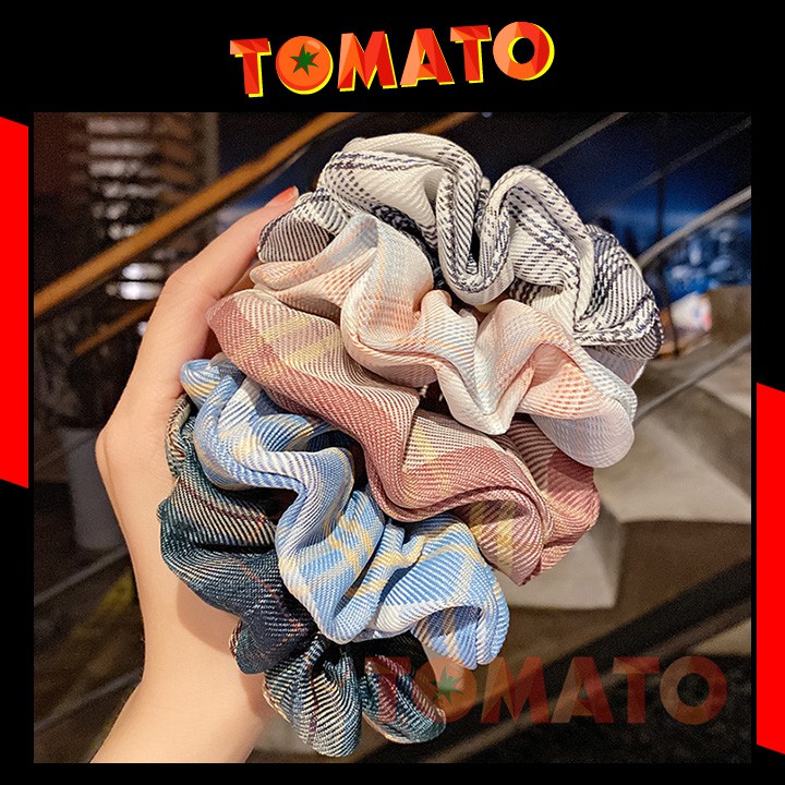 Cột Tóc Vải, Buộc Tóc Scrunchies Phong Cách Hàn Quốc