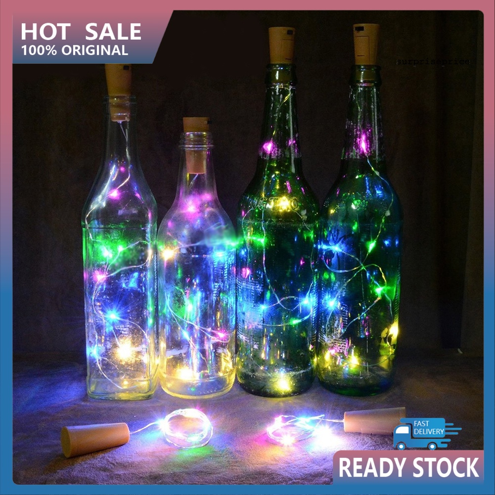 Dây Đèn Led 15 / 20 Bóng Ánh Sáng Bạc Trang Trí Chai Rượu